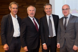 v.l.n.r. Richard Olsen, Ewald Nowotny, Josef Zechner, Nikolaus Hautsch